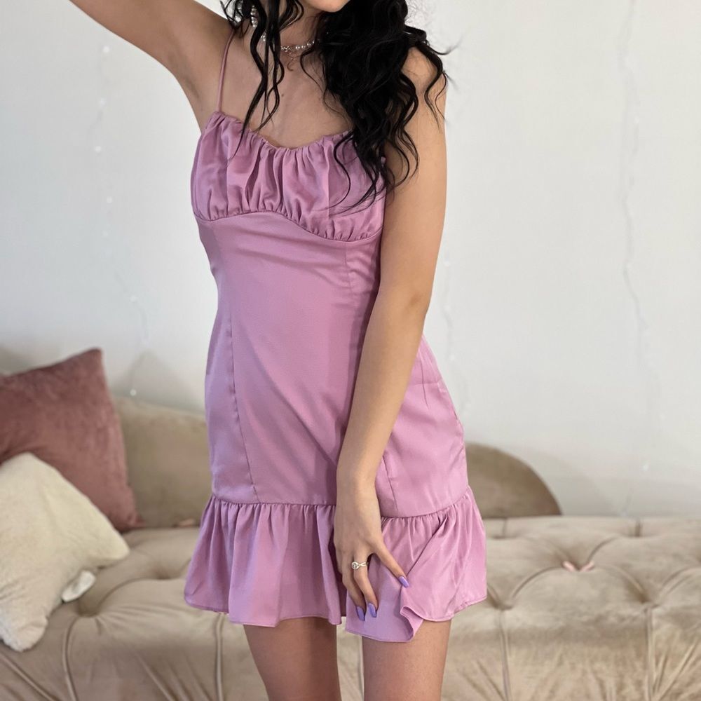Lace Up Back Mini Dress - Picture 6 of 10